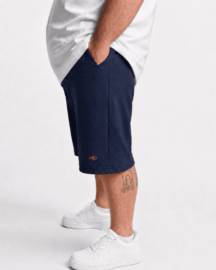 Motley Denim Paris Sweatshorts Dark Indigo - Pantalons/shorts de survêtement - Survêtement/jogging grandes tailles