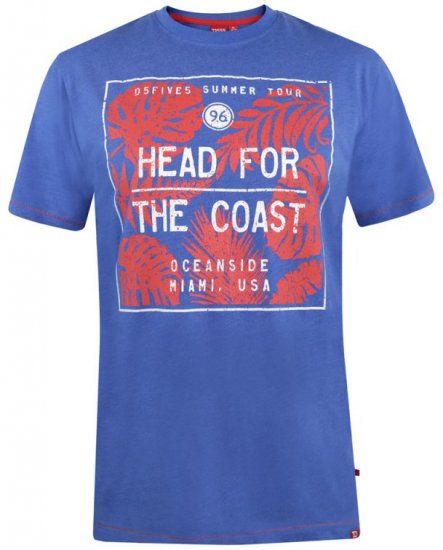 D555 Arizona T-shirt Blue - T-shirts - T-shirts Homme Grande Taille