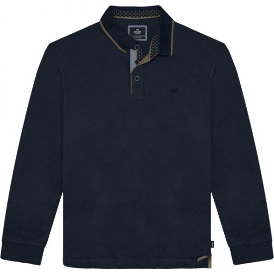 Double Outfitters PS-3098 Polo Shirt Print Navy - Polos - Polos homme grande taille
