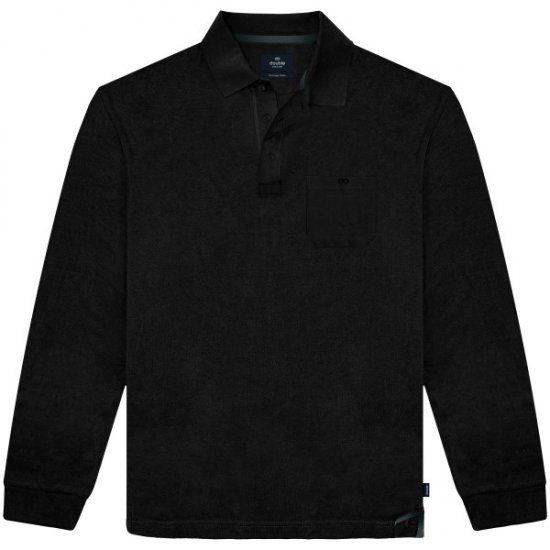 Double Outfitters PS-3100 Polo Shirt Chest Pocket Black - Polos - Polos homme grande taille