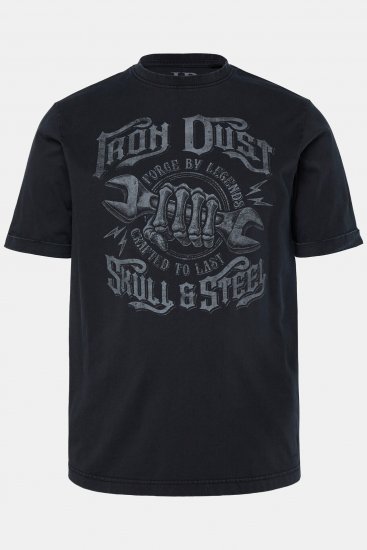 JP1880 T-Shirt Short Sleeve Chest Print Black - T-shirts - T-shirts Homme Grande Taille