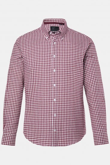 JP1880 Checked Flannel Shirt Long Sleeve Light Red Tall - VÊTEMENTS HOMME MT-6XLT - Vêtements Tall Homme