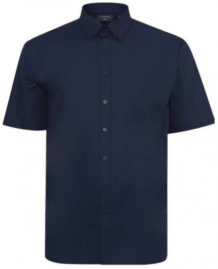 Espionage SH149 Plain Short Sleeve Shirt Navy - Chemises - Chemises Grandes Tailles Hommes