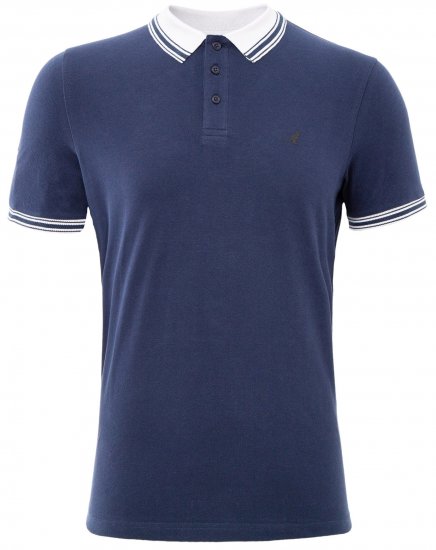 Kangol Shipley Polo Navy - Polos - Polos homme grande taille