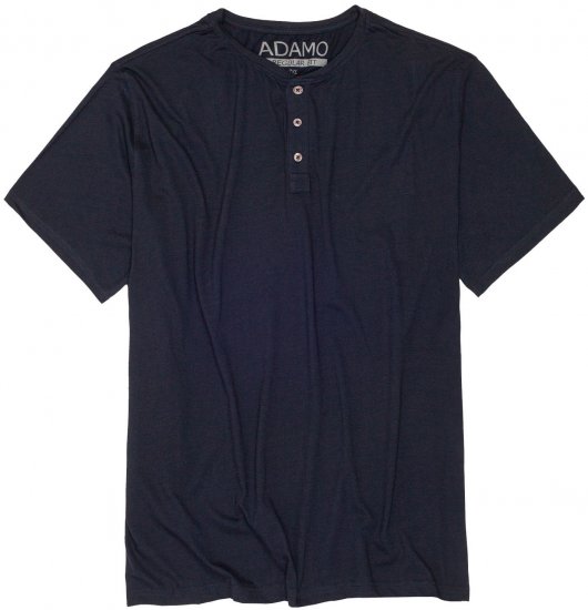 Adamo Silas Regular fit Serafino T-shirt Navy - T-shirts - T-shirts Homme Grande Taille