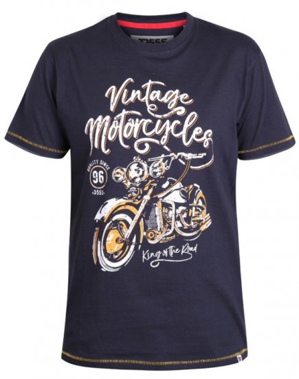 D555 Slater T-shirt Navy - T-shirts - T-shirts Homme Grande Taille