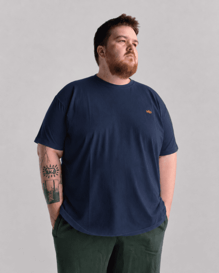 Motley Denim Stockholm T-shirt Dark Indigo - T-shirts - T-shirts Homme Grande Taille