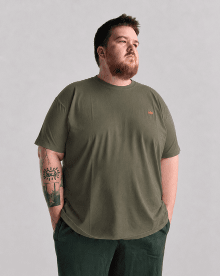 Motley Denim Stockholm T-shirt Dark Khaki - T-shirts - T-shirts Homme Grande Taille