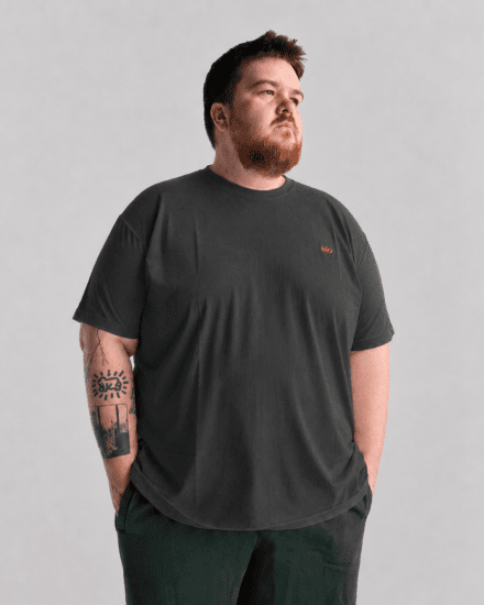 Motley Denim Stockholm T-shirt Charcoal - T-shirts - T-shirts Homme Grande Taille