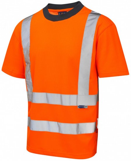 Leo Newport Comfort T-shirt Hi-Vis Orange - Vêtements de travail - Vêtements de travail grandes tailles