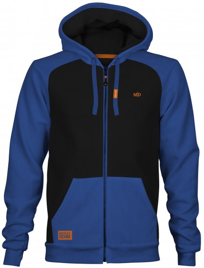 Motley Denim Tallinn Hoodie Black/Royal Blue - Sweatshirts & hoodies - Sweatshirts/Hoodies grande taille homme