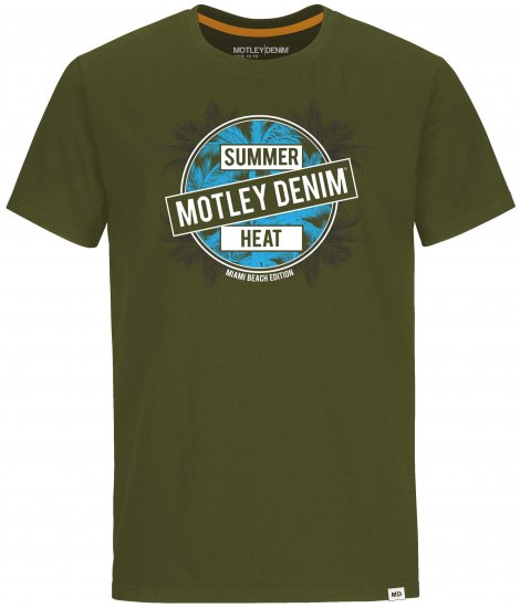 Motley Denim T-shirt Telford Dark Khaki - T-shirts - T-shirts Homme Grande Taille