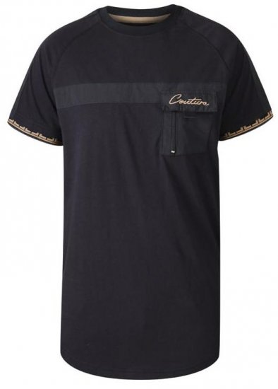 D555 Thor Couture Raglan Sleeve Black - T-shirts - T-shirts Homme Grande Taille