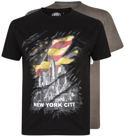 Kam Jeans 5312 T-shirt 2-pack - T-shirts - T-shirts Homme Grande Taille