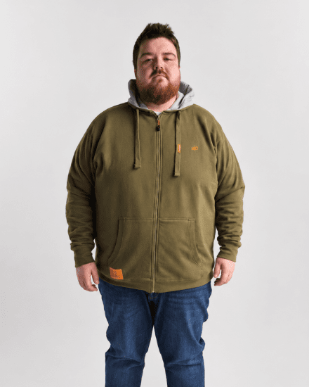 Motley Denim Copenhagen Hoodie Dark Khaki - Sweatshirts & hoodies - Sweatshirts/Hoodies grande taille homme