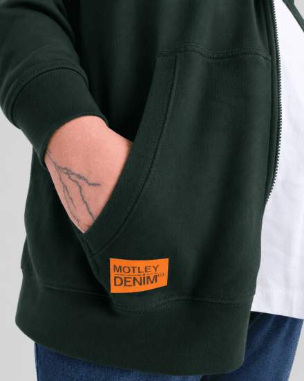 Motley Denim Copenhagen Hoodie Racing Green - Sweatshirts & hoodies - Sweatshirts/Hoodies grande taille homme