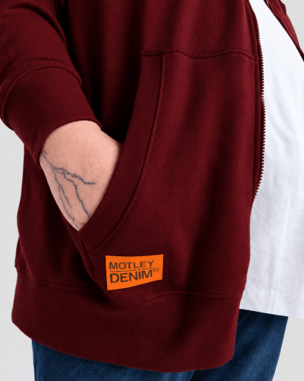 Motley Denim Copenhagen Hoodie Red - Sweatshirts & hoodies - Sweatshirts/Hoodies grande taille homme