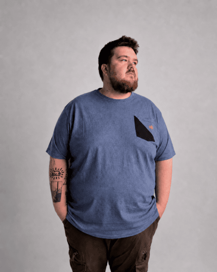 Motley Denim Milan T-shirt Indigo clair - T-shirts - T-shirts Homme Grande Taille