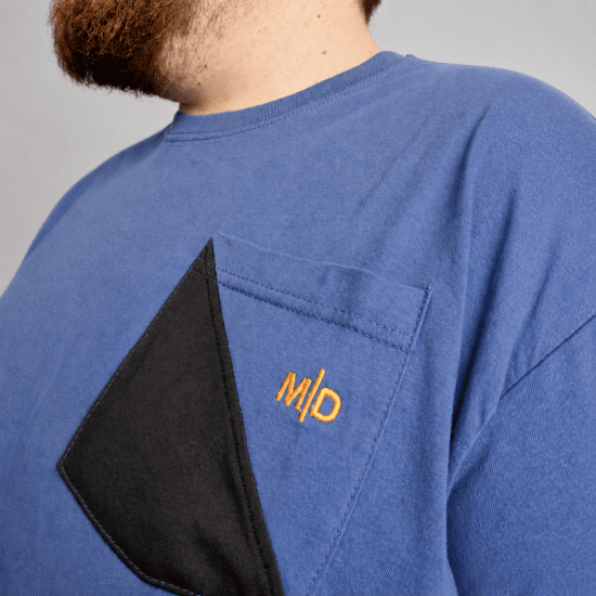 Motley Denim Milan T-shirt Indigo clair - T-shirts - T-shirts Homme Grande Taille