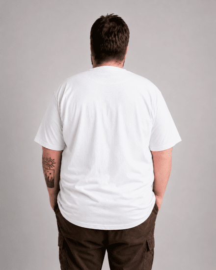 Motley Denim Milan T-shirt Blanc - T-shirts - T-shirts Homme Grande Taille