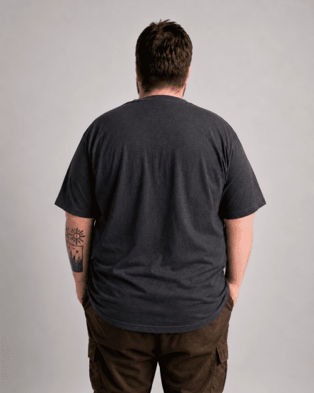Motley Denim Milan T-shirt Anthracite - T-shirts - T-shirts Homme Grande Taille