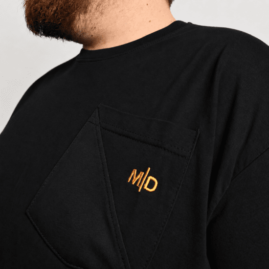 Motley Denim Milan T-shirt Noir - T-shirts - T-shirts Homme Grande Taille