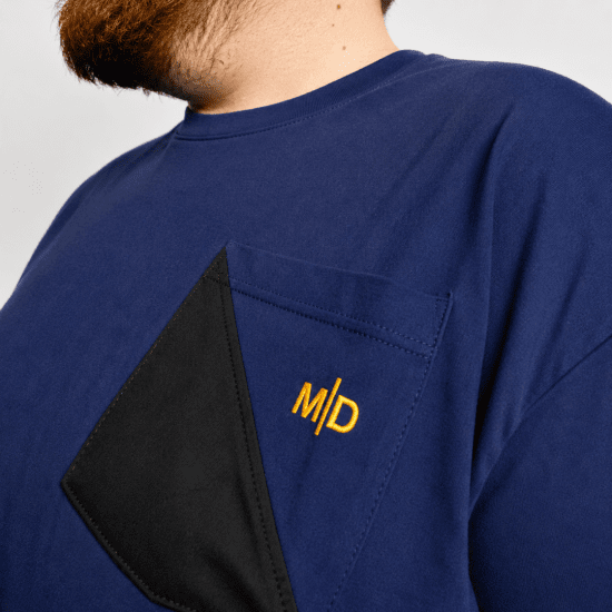 Motley Denim Milan T-shirt Indigo foncé - T-shirts - T-shirts Homme Grande Taille