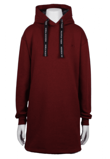Nora Mikken KRISTINA Long Hoodie Burgundy - Sweatshirts & hoodies - 