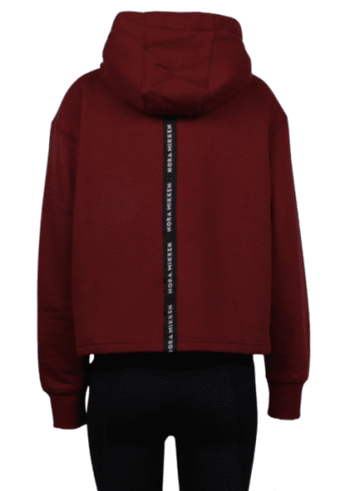 Nora Mikken GERTRUD Cropped Hoodie Burgundy - Sweatshirts & hoodies - 