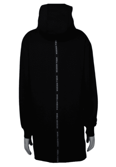 Nora Mikken KADRI WHITE Long Hoodie Black - Sweatshirts & hoodies - 
