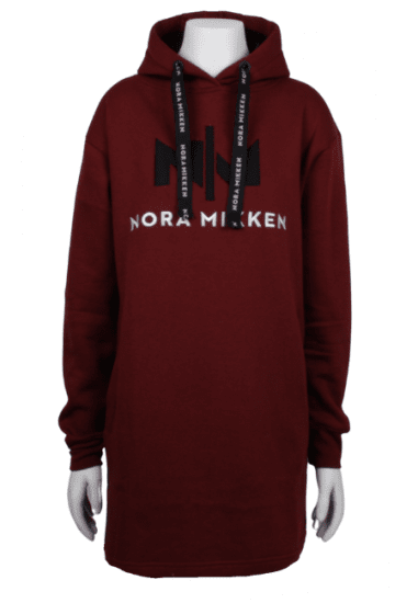 Nora Mikken KADRI Long Hoodie Burgundy - Sweatshirts & hoodies - 