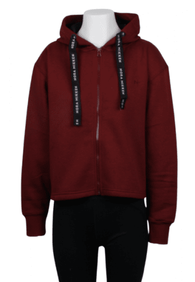 Nora Mikken GERTRUD Cropped Hoodie Burgundy - Sweatshirts & hoodies - 