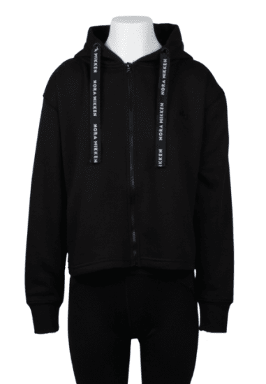 Nora Mikken GERTRUD Cropped Hoodie Black - Sweatshirts & hoodies - 
