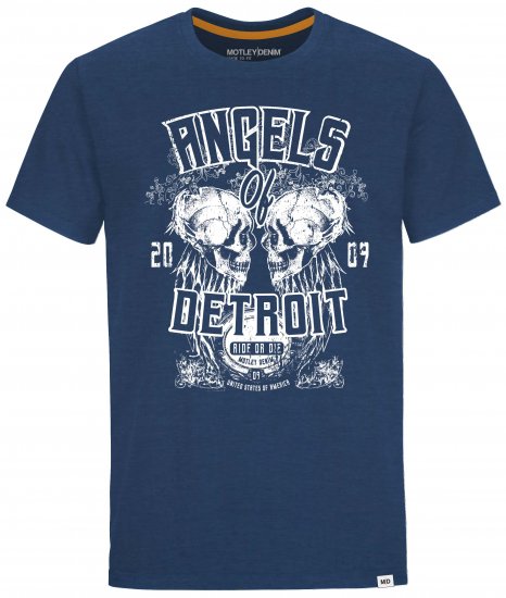 Motley Denim Whitby T-shirt Dark Indigo - T-shirts - T-shirts Homme Grande Taille