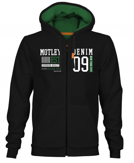 Motley Denim Woking Hoodie Black - Sweatshirts & hoodies - Sweatshirts/Hoodies grande taille homme
