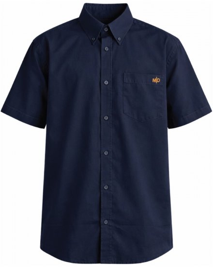 Motley Denim Zagreb Chemise manches courtes Bleu marine - Chemises - Chemises Grandes Tailles Hommes
